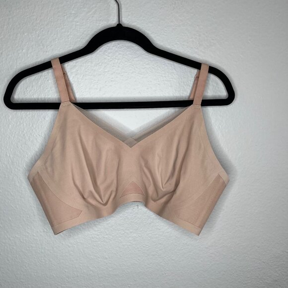 Honeylove Womens Beige Seamless No Wire Crossover Bra XL - Picture 2 of 7